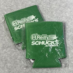 O'Reilly Schucks Auto Parts Koozie Insulated Green Soda Can Beer Coozie Holder